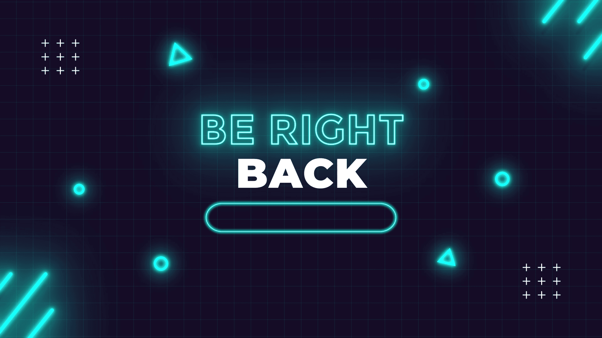 Simple Cyan and Black Stream Overlay – Effortless Style for Streamers