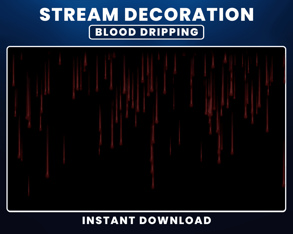 Blood Dripping Stream Overlay – Twitch & OBS Halloween Design