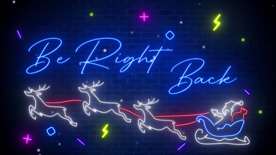 Christmas Deer Stream Neon Overlay – Holiday Stream Template for Gamers & Creators