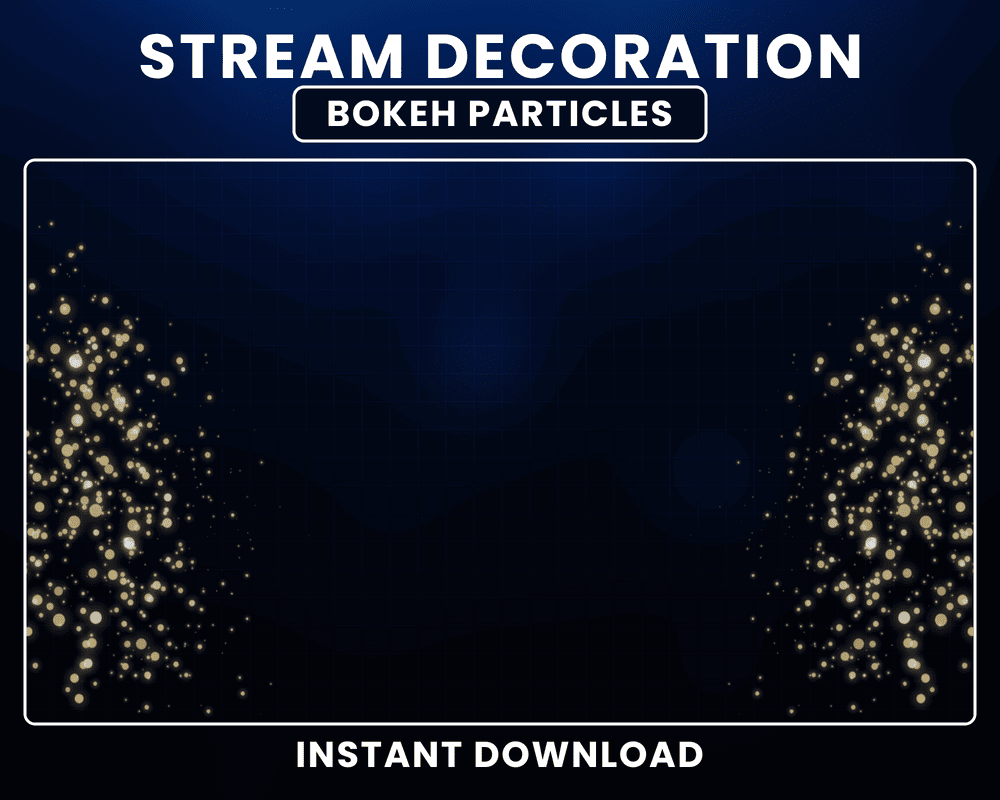 Animated Golden Bokeh Stream Overlay for Twitch & Streamlabs | Both Side