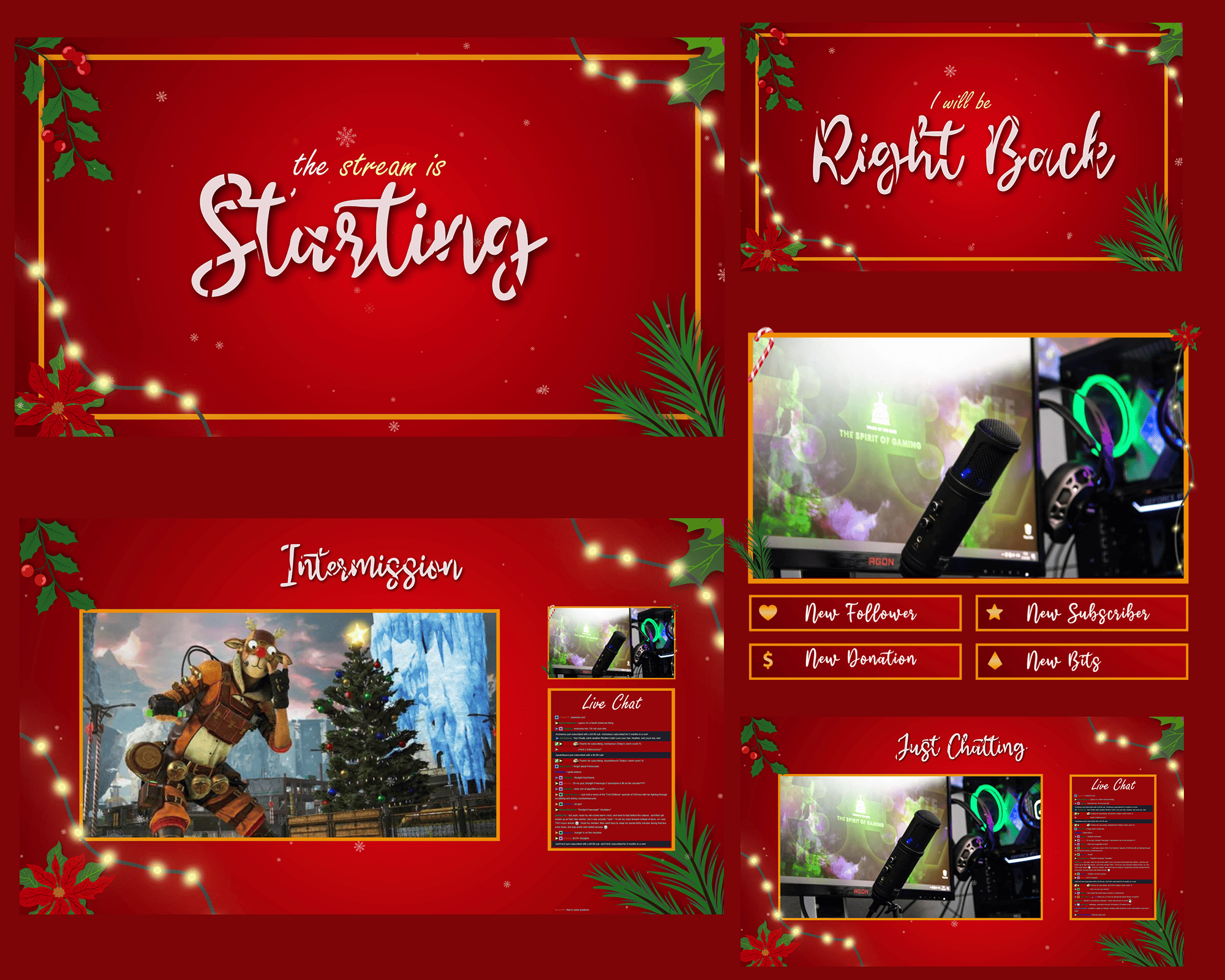 Christmas Stream Overlay for Twitch & YouTube