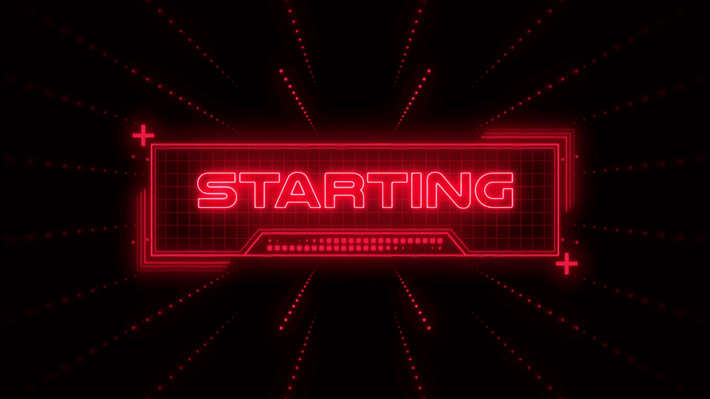 Electric Red Neon Stream Overlay – Striking Visuals for Creators