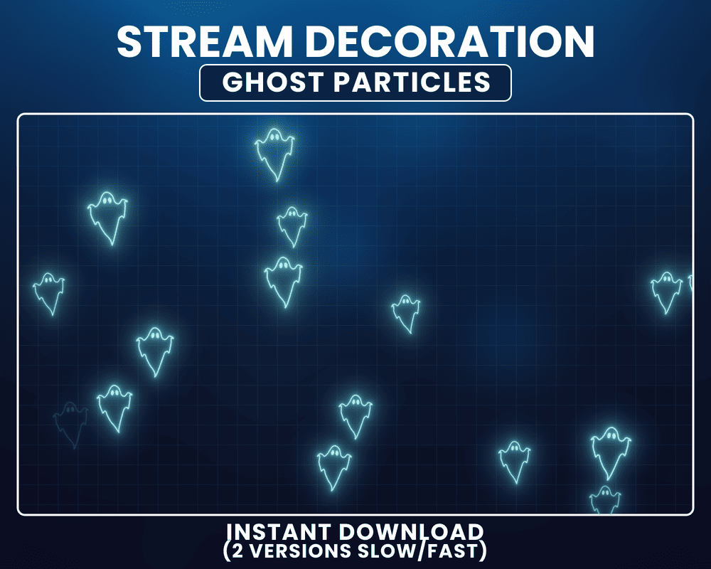 Cute Ghost Particles Overlay – Animated Stream Decoration for Twitch