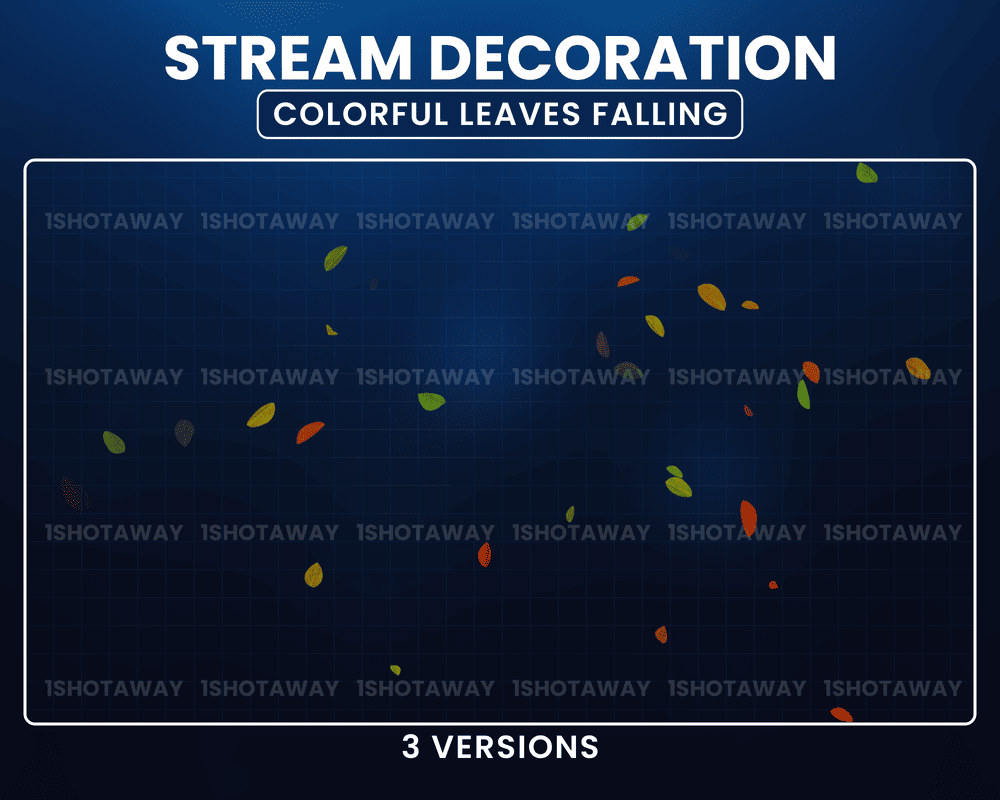Colorful Leaves Falling Animated Stream Overlay for Twitch & OBS