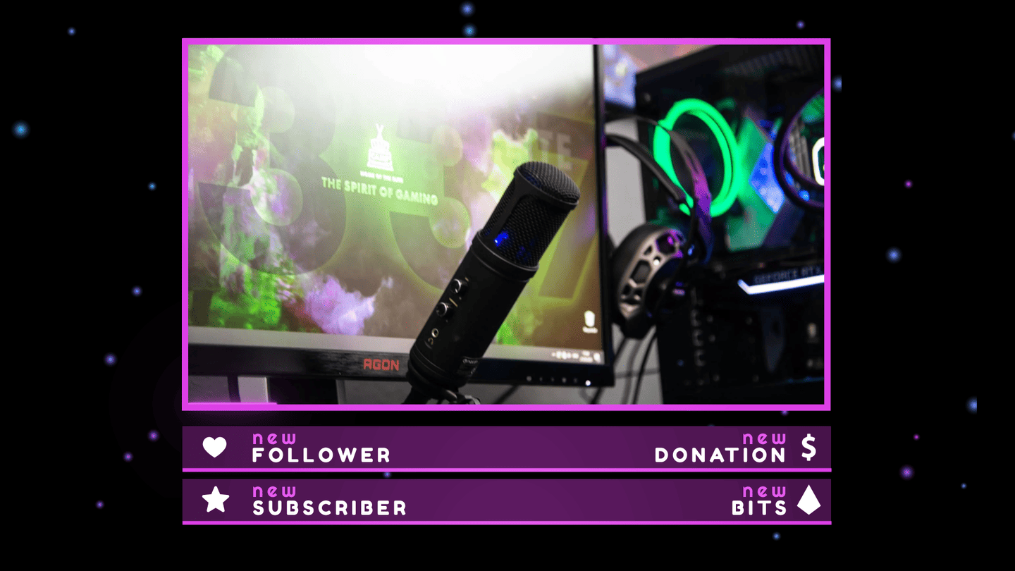 Neon Pink Animated Overlay – Bold, Lively, Futuristic Template for Streamers
