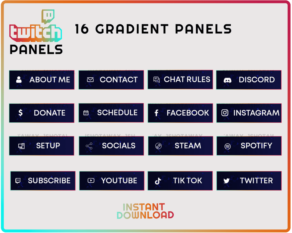 Neon Stream Panels for Twitch – Top Templates & Streamlabs Panels