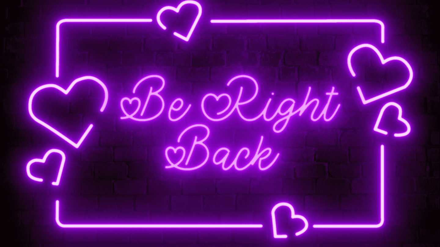 Valentine Neon Purple Twitch Stream Overlay – Romantic, Animated, Eye-Catching Design
