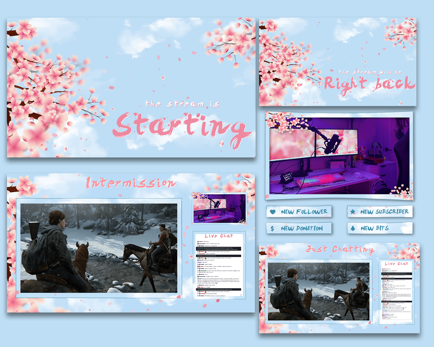 Sakura Stream Overlay – Elegant Cherry Blossom Design for Twitch & OBS