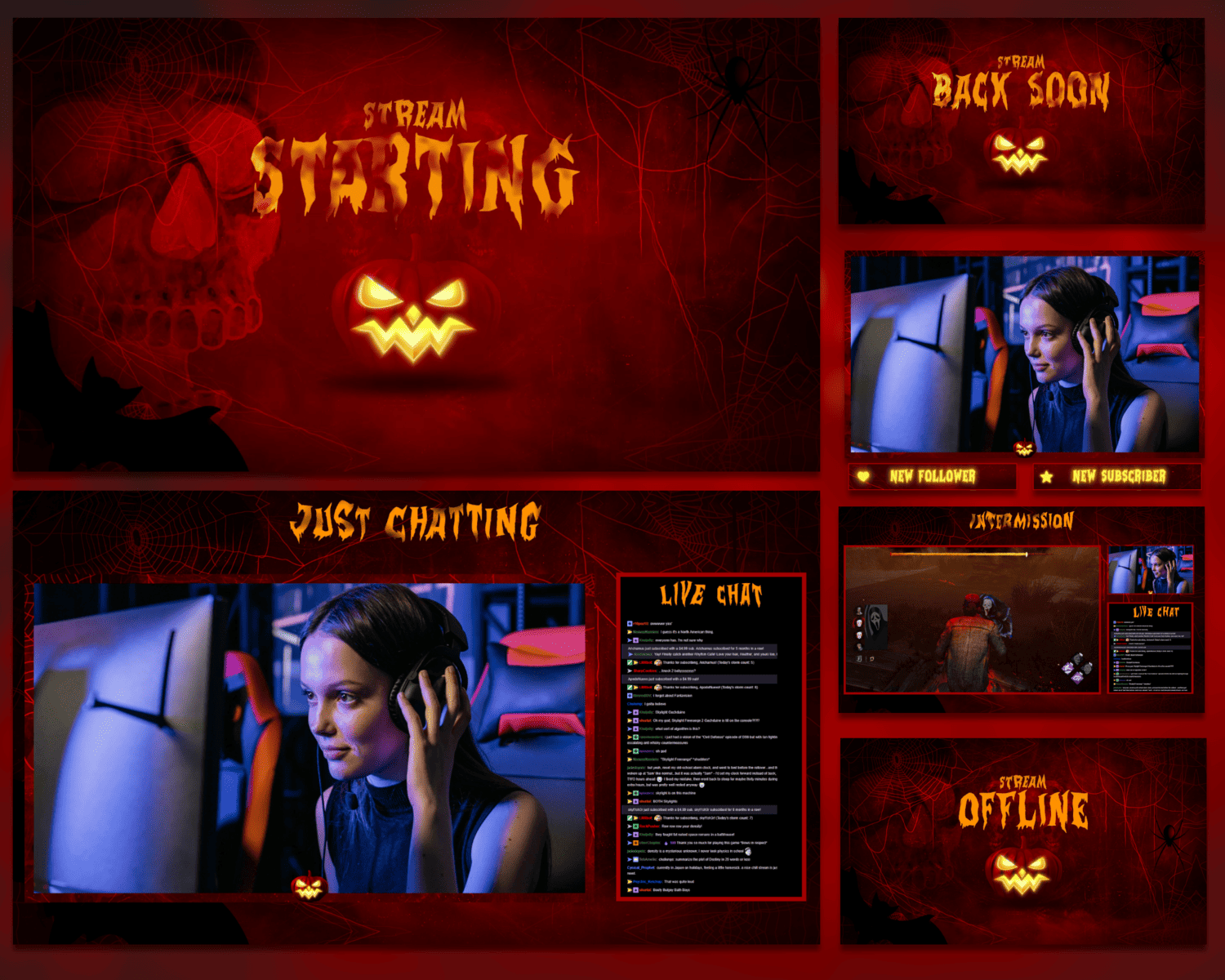 Scary Halloween Horror Stream Overlay – Intense, Spooky, Animated Template