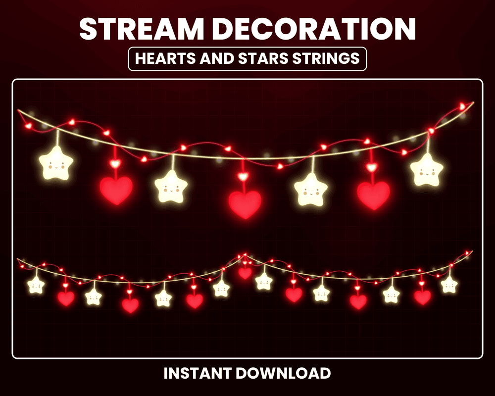 Stars Hearts Light Stream Overlay – Animated Twitch & OBS Stream Overlays