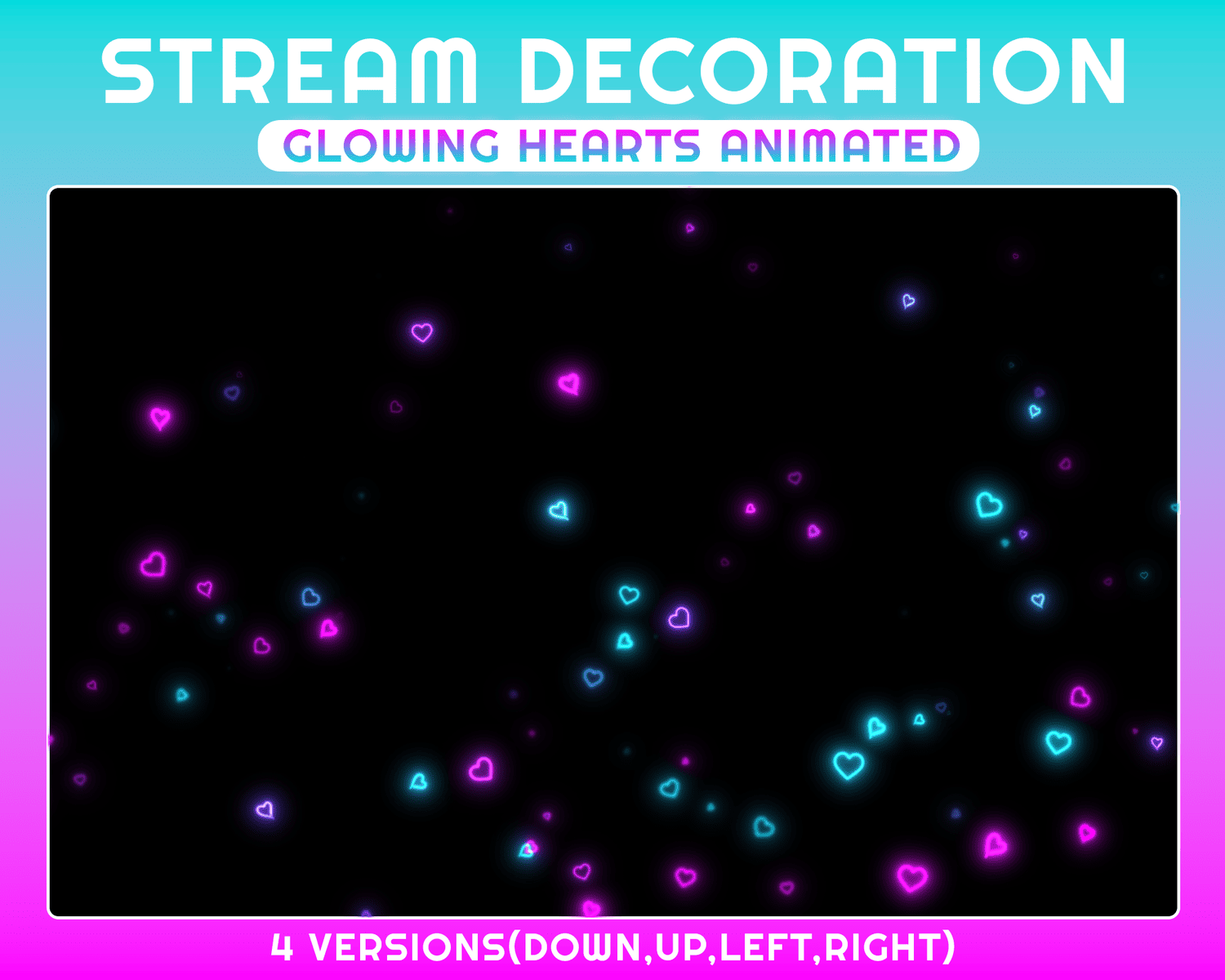 Pink Blue Hollow Particles Stream Overlay - Best Twitch & OBS Overlay
