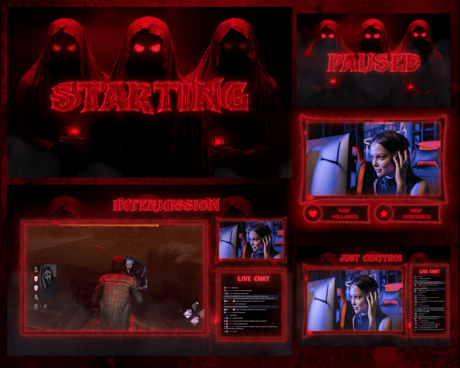 Horror Devil Stream Overlay – Unique Scary Design for Creators