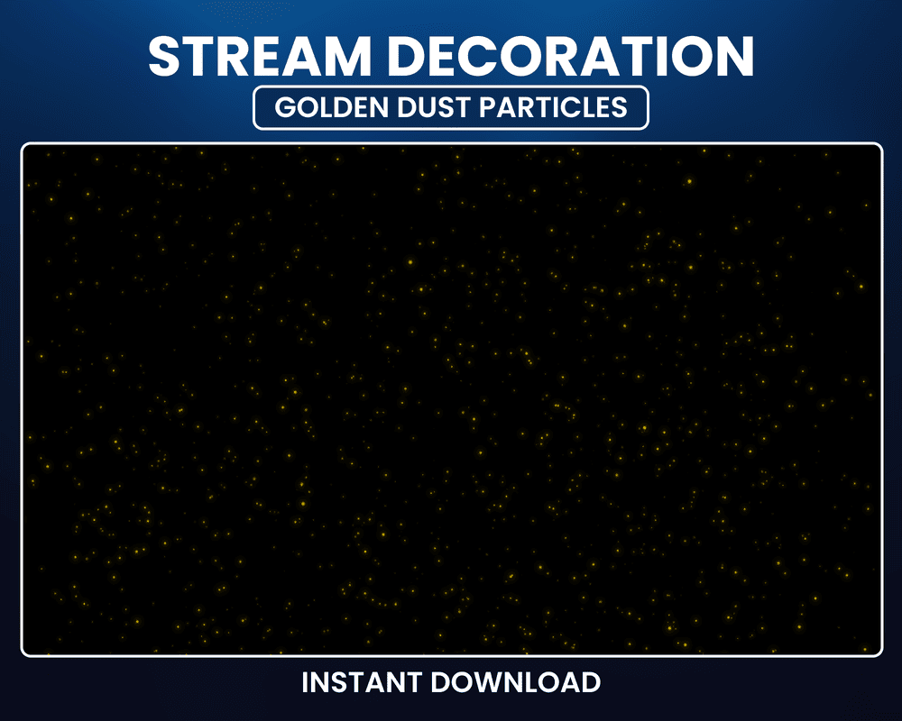 Golden Dust Particles Stream Overlay – Animated Twitch & OBS Stream Overlay