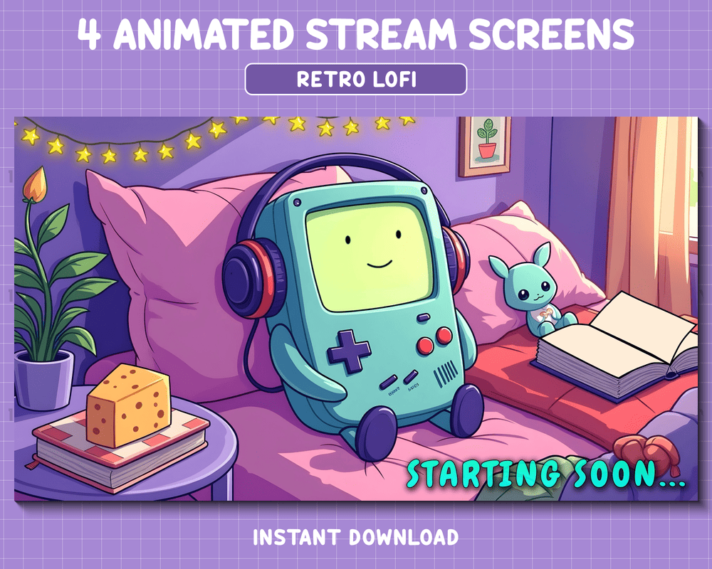 Cute Game Controller Stream Overlay – Fun Stream Design for Twitch, OBS & YouTube