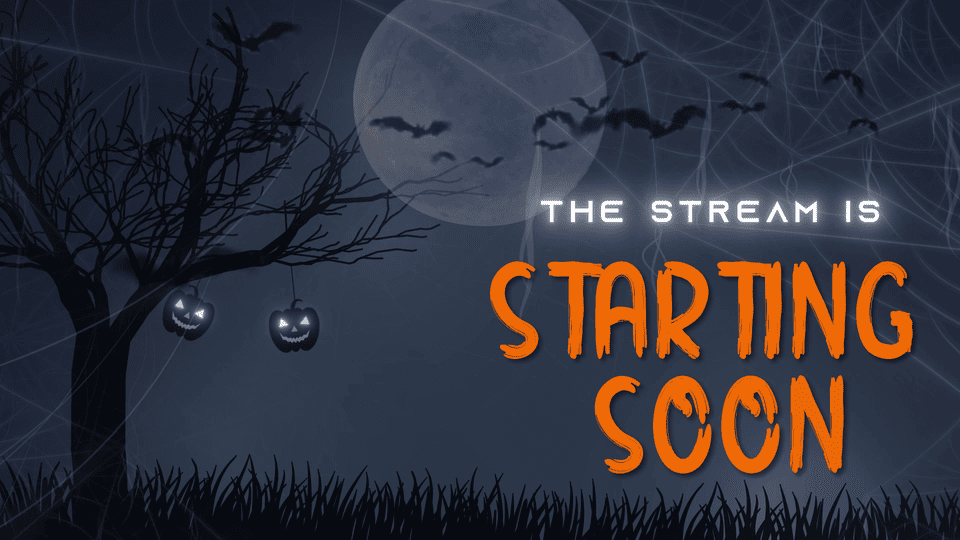 Halloween Black Spooky Stream Overlay – Dark, Chilling, Unique Design for Twitch, OBS & YouTube