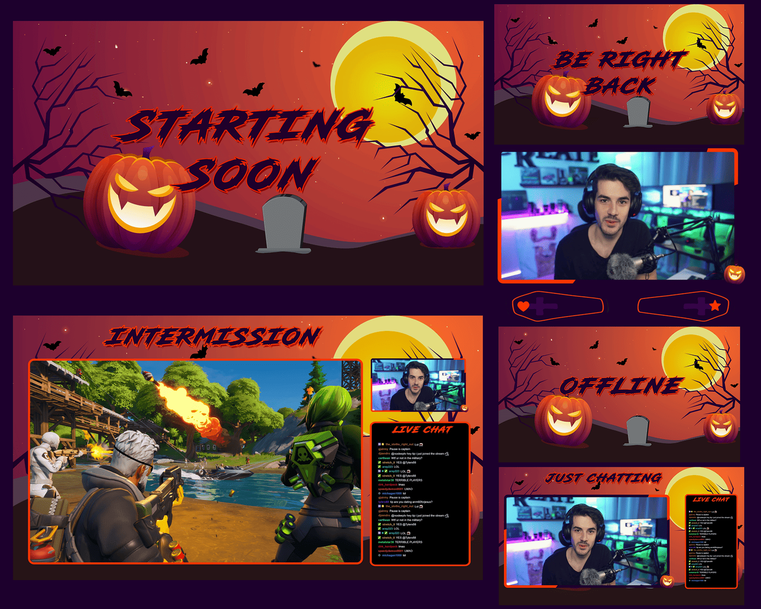 Chilling Halloween Stream Overlay for Playful, High-Impact Look for Creators