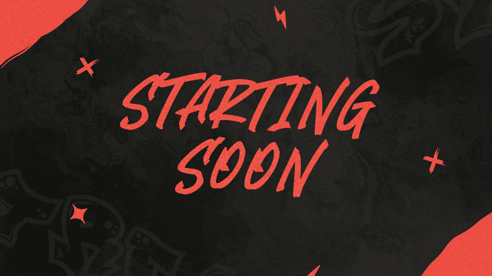 Orange Black Stream Overlay – Bold, High-Contrast Design for Streamers