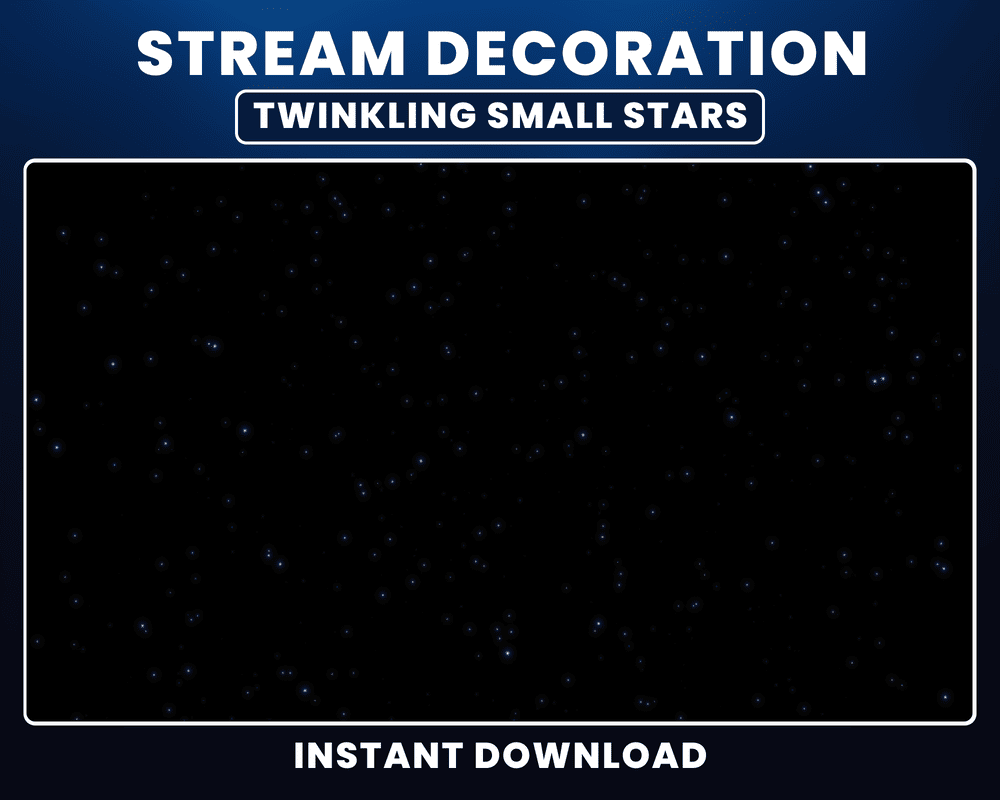 Twinkling Shining Stars Stream Overlay – Animated Twitch & OBS Overlays