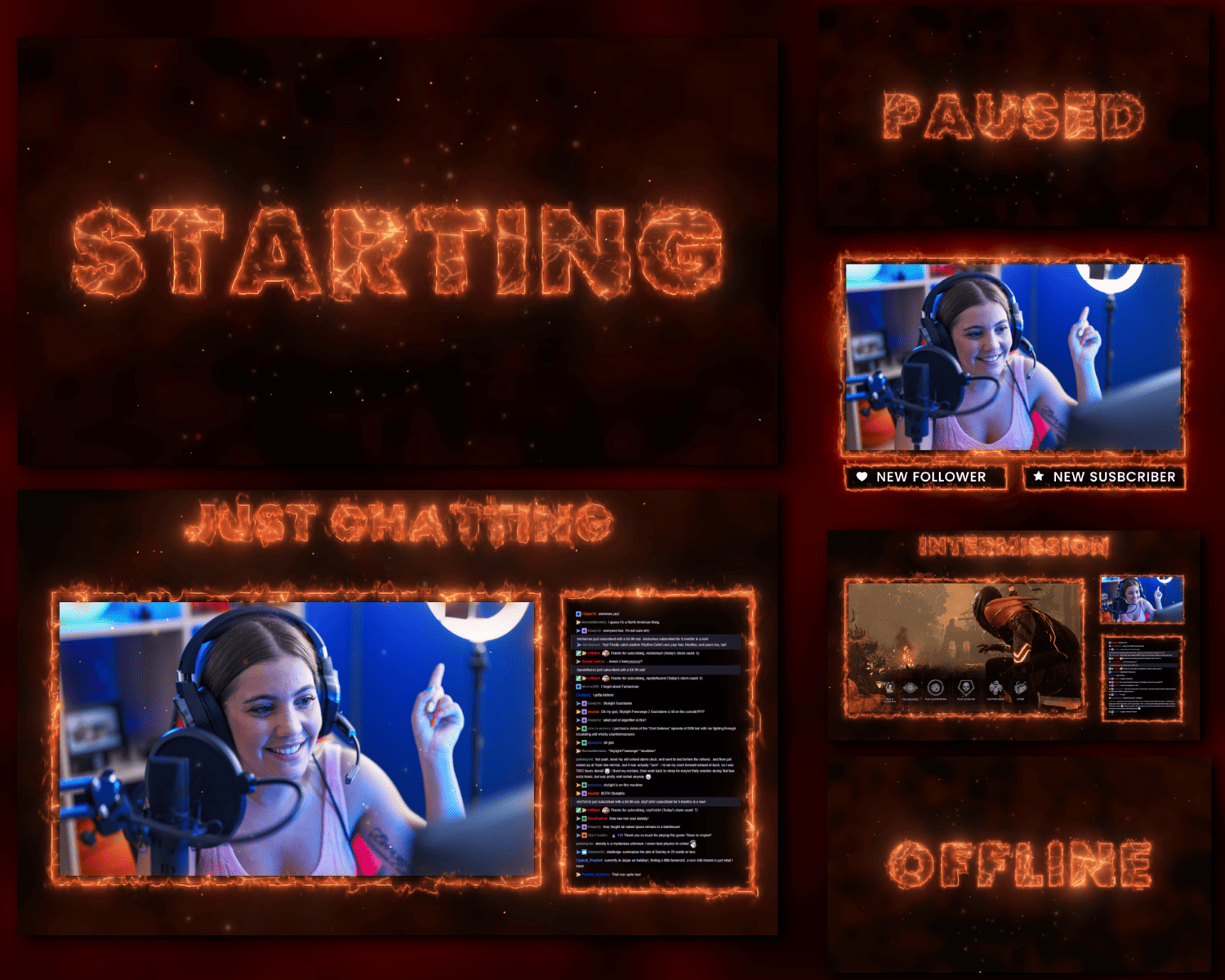 Fire Twitch Overlay - Animated Stream Overlay For OBS