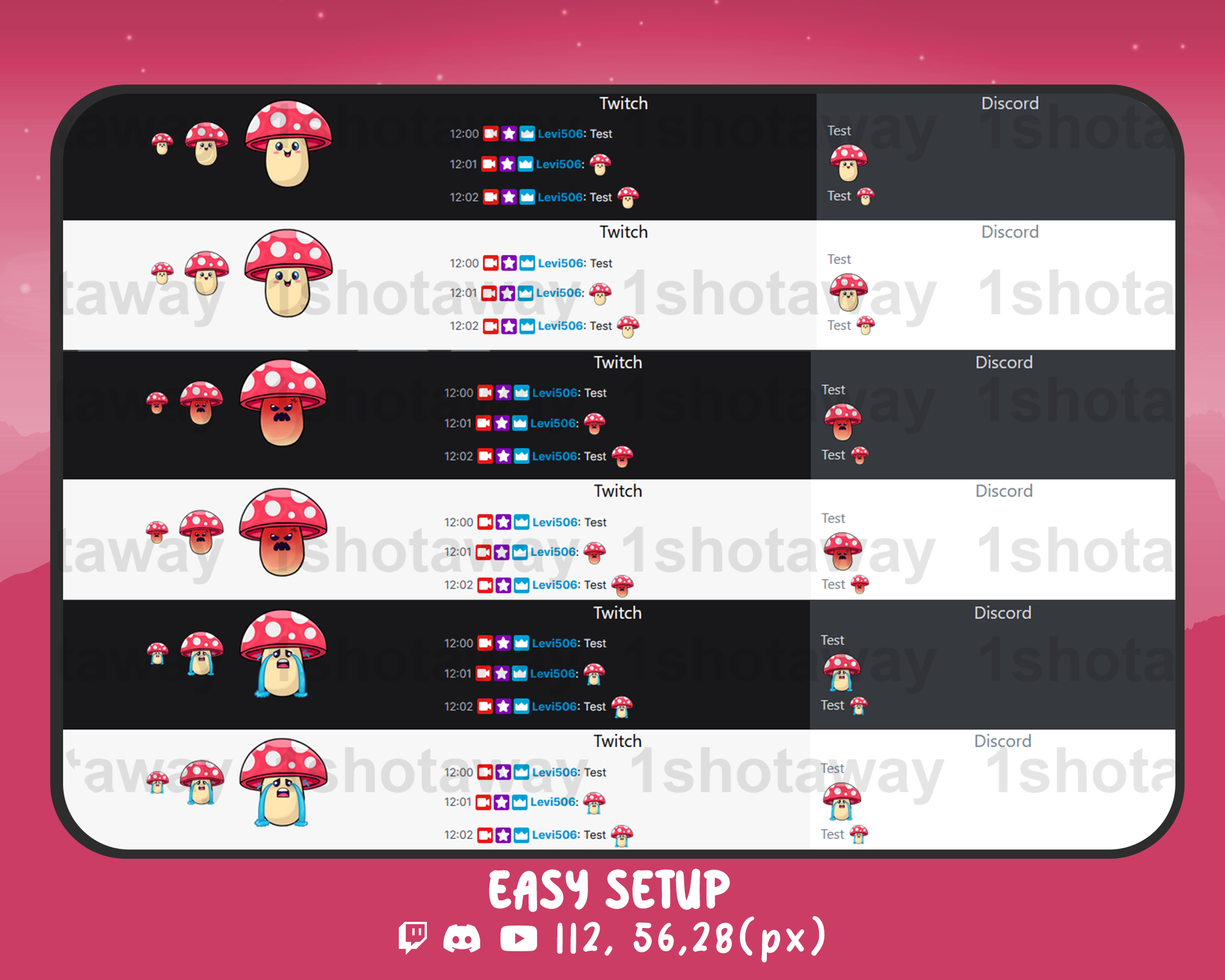 Animated Mushroom Twitch Emotes – Unique & High-Quality Stream Icons