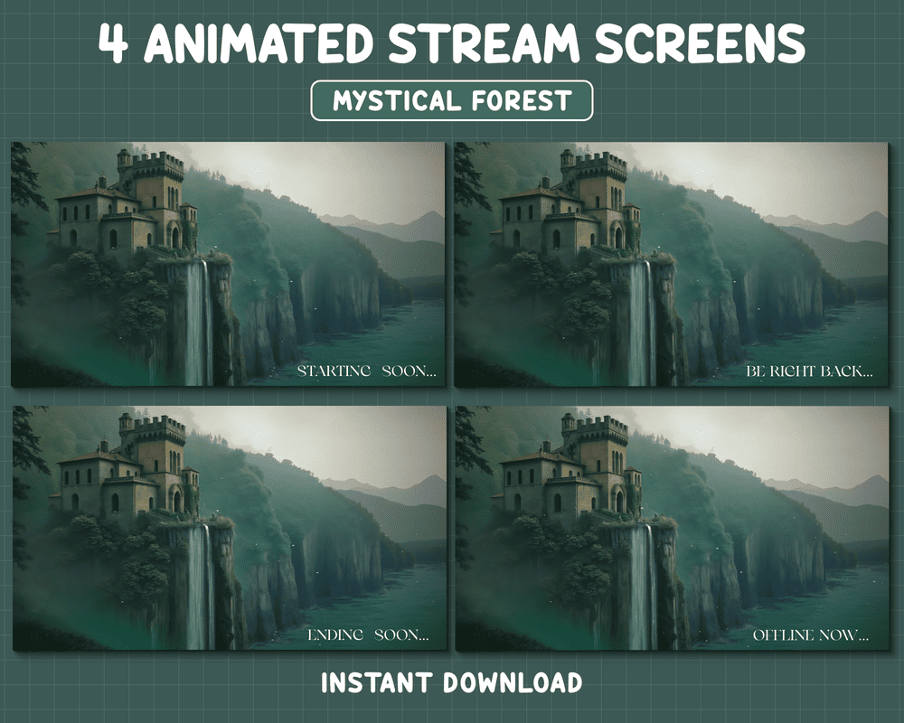 Forest Castle Cliff for Stream Overlay – Epic Overlay for Creators