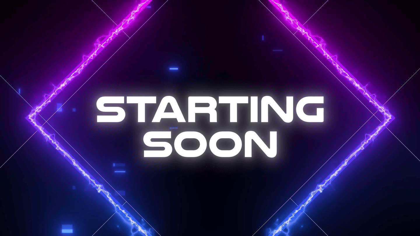 Neon Glitch Blue and Pink Overlay – Vibrant, Dynamic Stream Design for Twitch & OBS