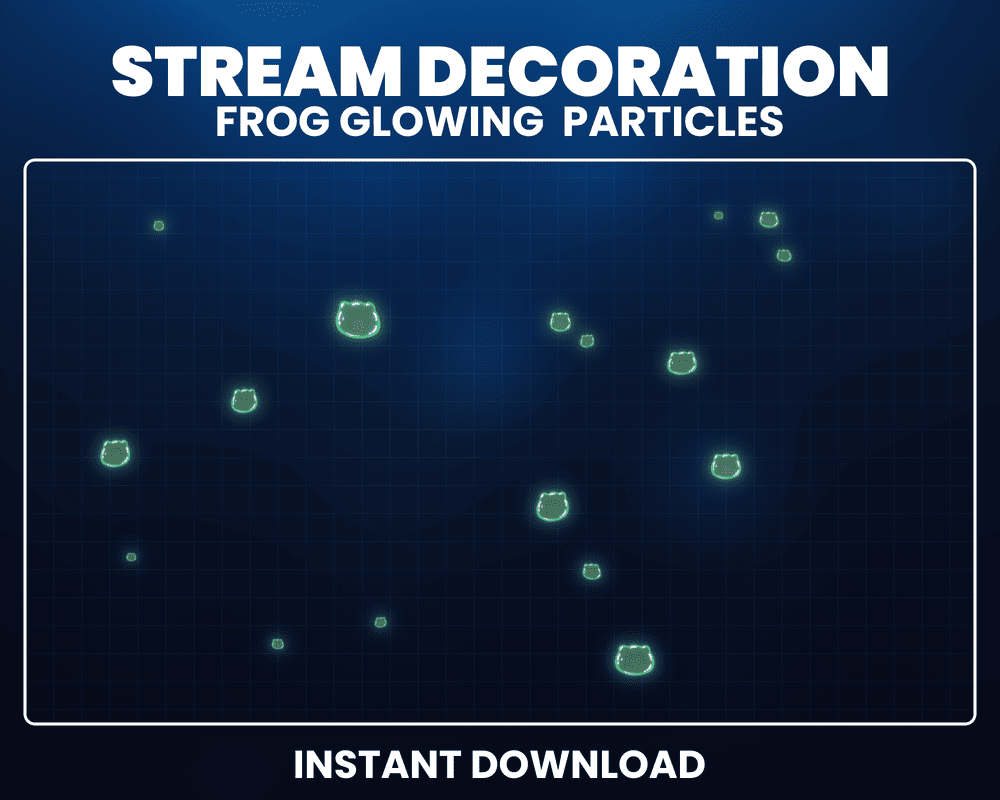 Frog Green Bubble Stream Overlay – Animated Twitch & OBS Stream Design