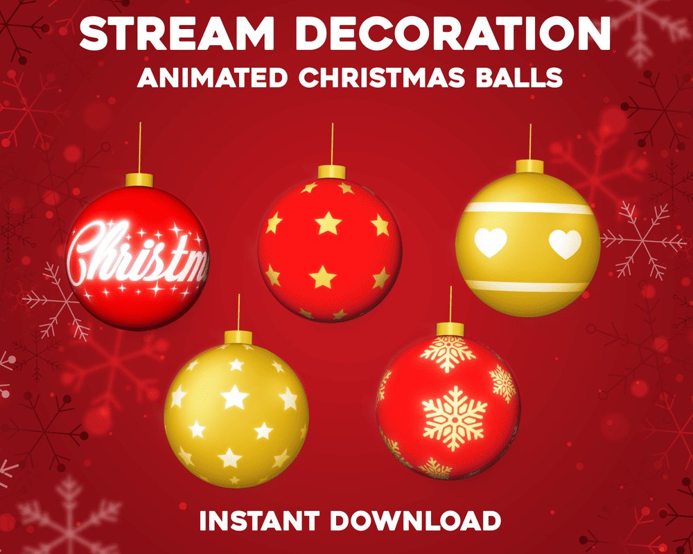 Christmas Ball Animated Stream Overlay for Twitch & OBS