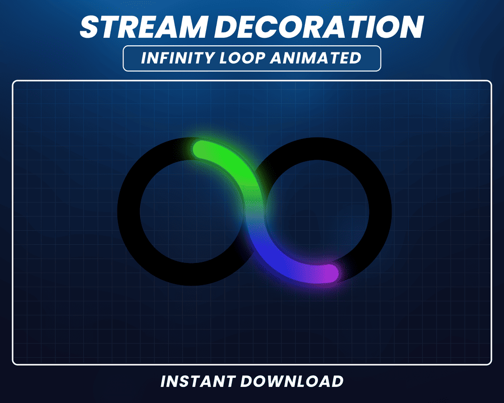 Animated Infinity Loop Stream Overlay for Twitch & Streamlabs