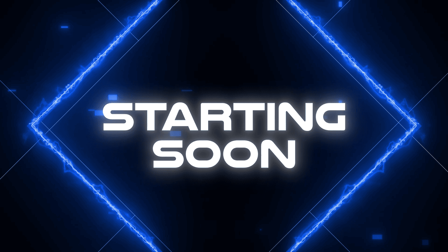 Neon Glitch Blue Overlay – Futuristic, Vibrant Stream Overlay for Twitch & OBS
