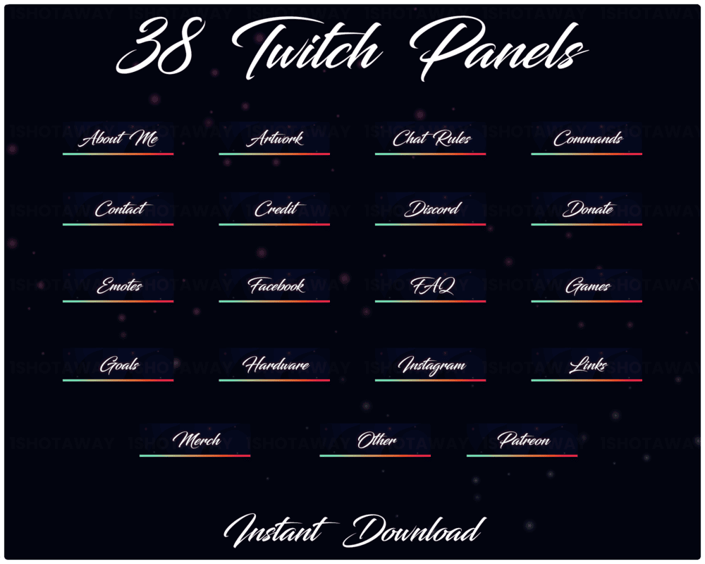 Best Neon Colorful Stream Panels for Twitch, Kick, and Streamlabs