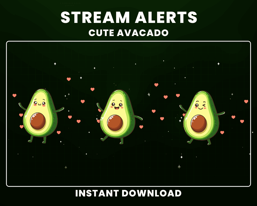 Avacado Stream Alerts for OBS – Animated Twitch & Streamlabs Alerts