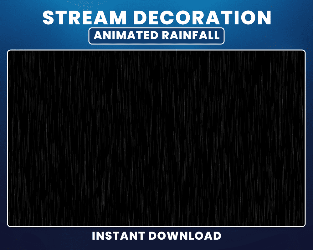 Animated Rainfall Bokeh Stream Overlay for Twitch & Streamlabs