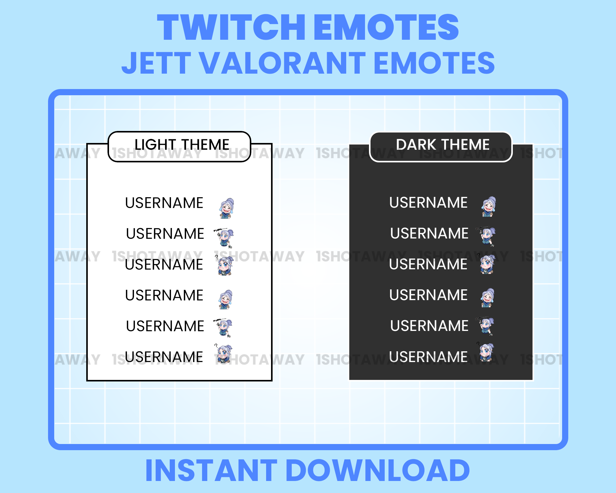 Cute Jett Valorant Stream Emotes – Fun & Animated Twitch Emotes for Streamers