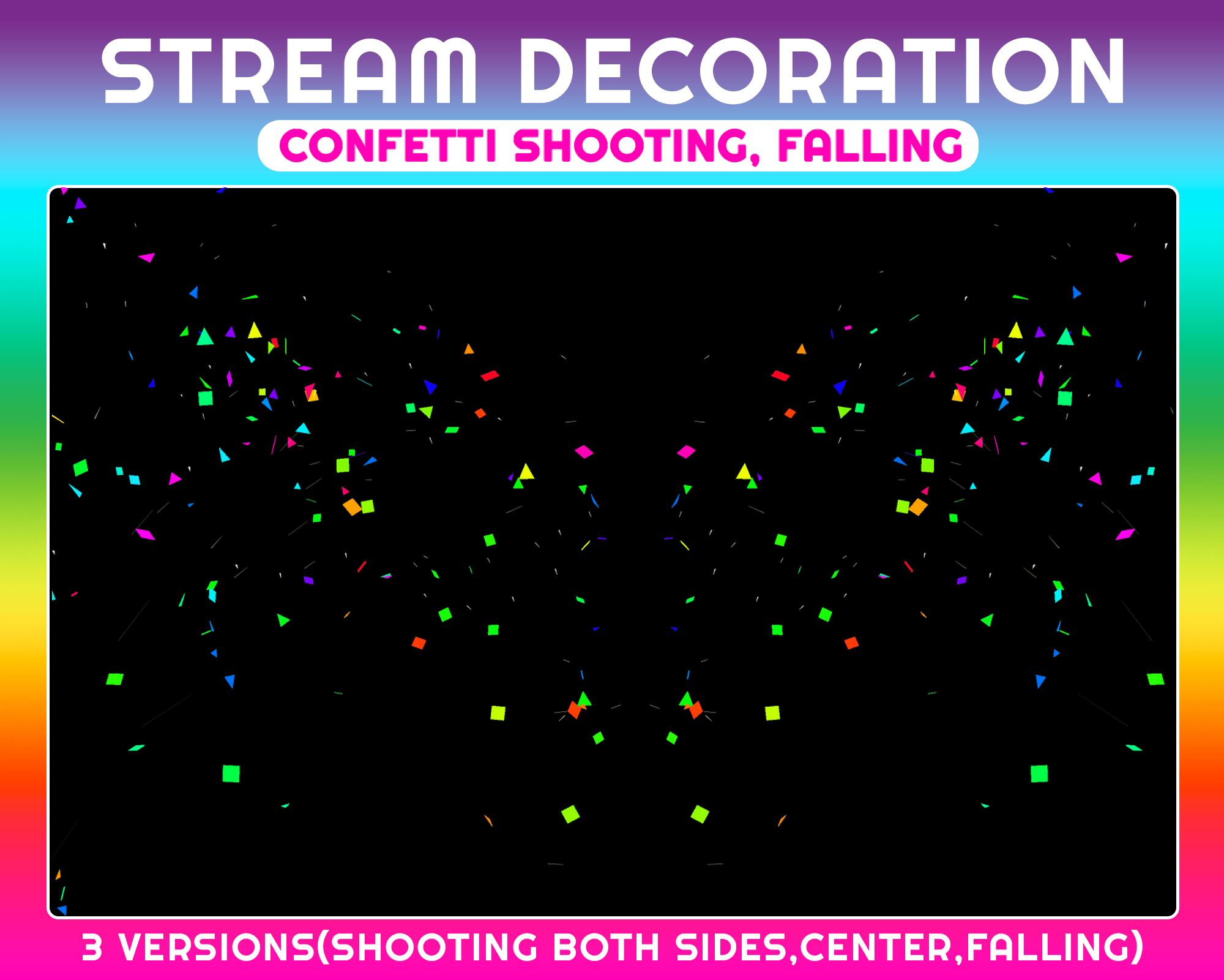 Confetti Stream Overlay – Animated Overlay for Twitch & OBS