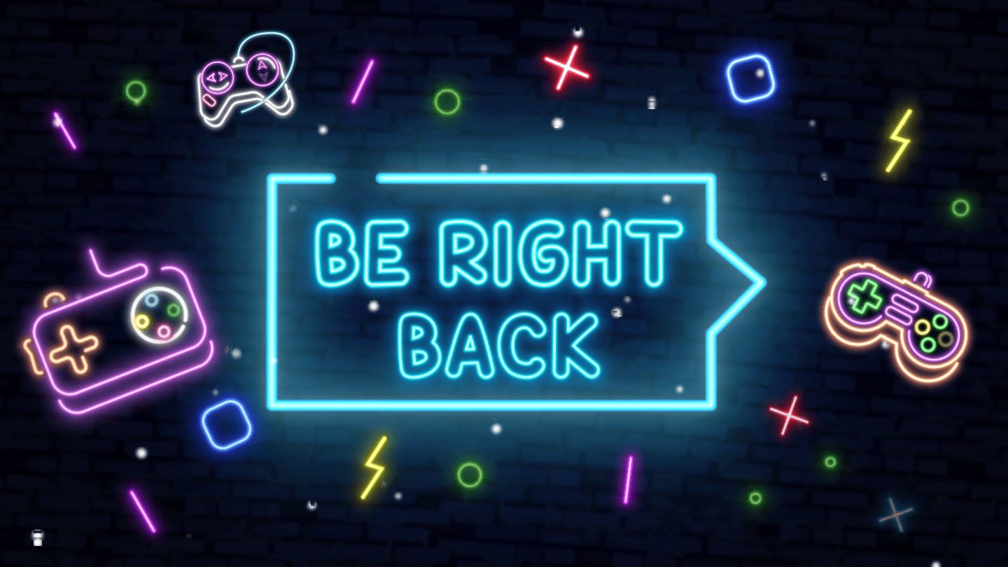 Gaming Controller & Neon Shapes Stream Overlay – Stylish Setup for Creators