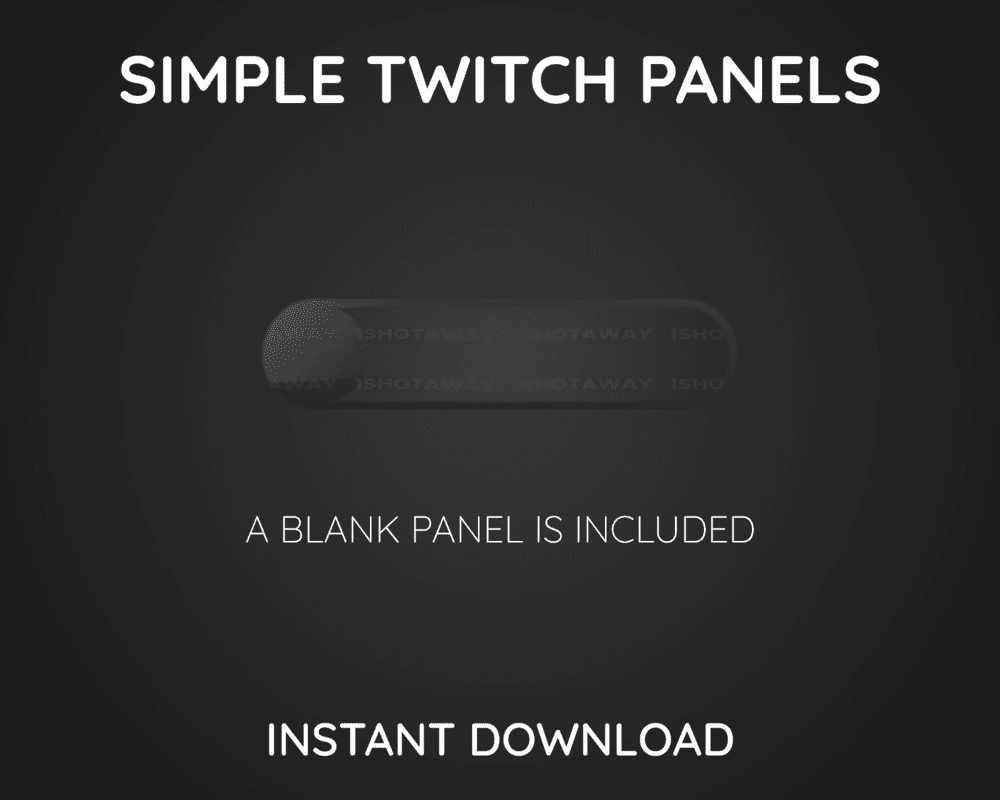 Simple Black White Stream Panels – Best Twitch & Streamlabs Panel Templates