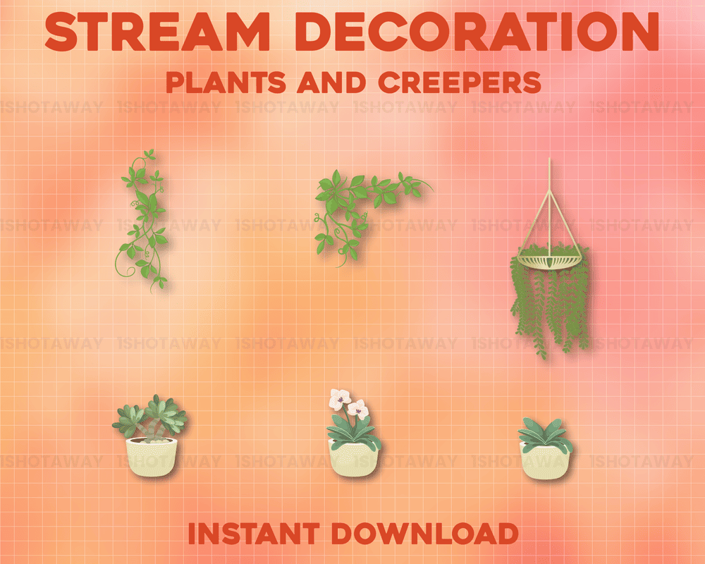 Animated Plants Stream Overlay – Beautiful Twitch & Streamlabs Overlay