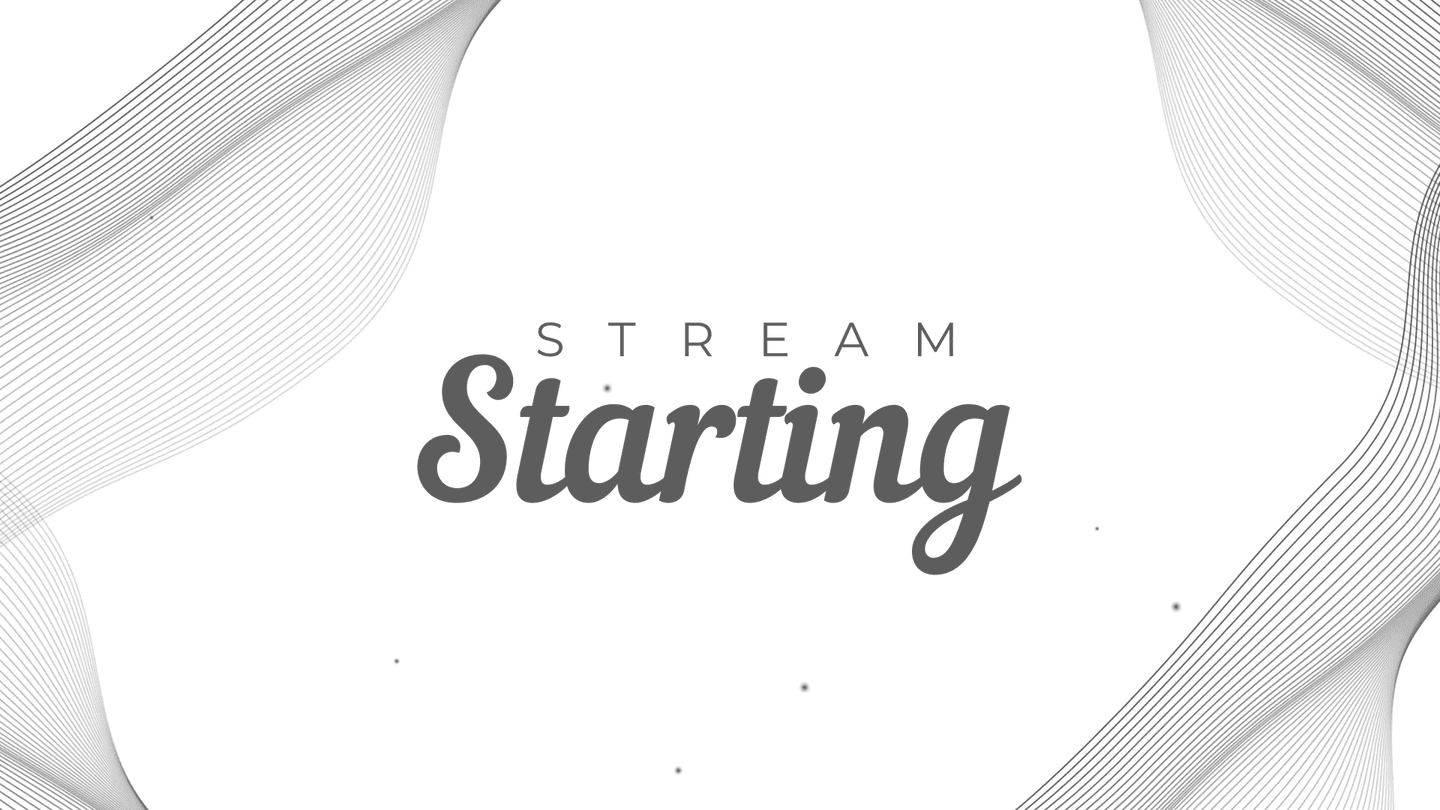 Black and White Waves Twitch Overlay – Elegant, Artistic, High-Contrast Visuals