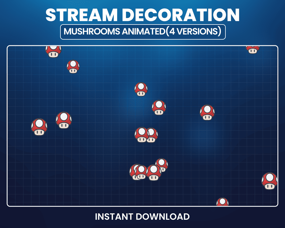 Mushroom Particles Animated Stream Overlay – Streamlabs & OBS Compatible