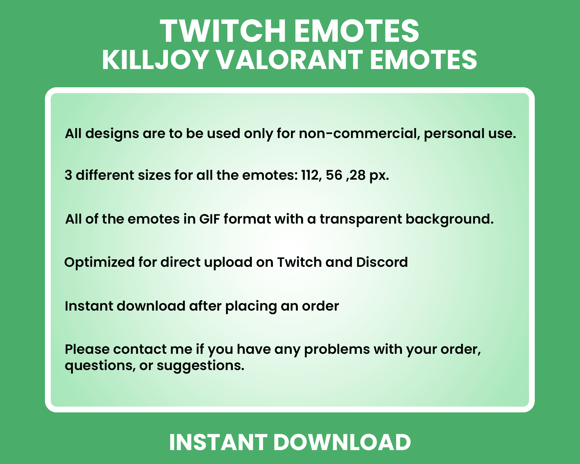 Twitch Stream Emotes – Killjoy Valorant Chibi Emotes Pack for Engaged Viewers