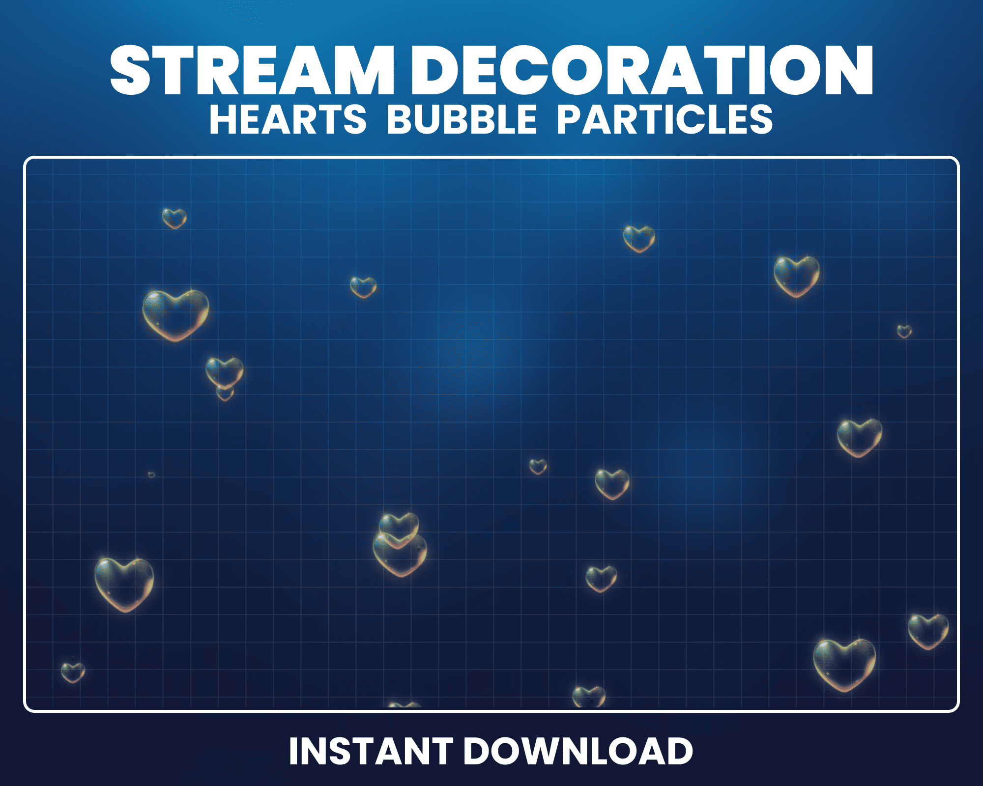 Animated Heart Bubble Stream Overlay – Best for Twitch & Streamlabs
