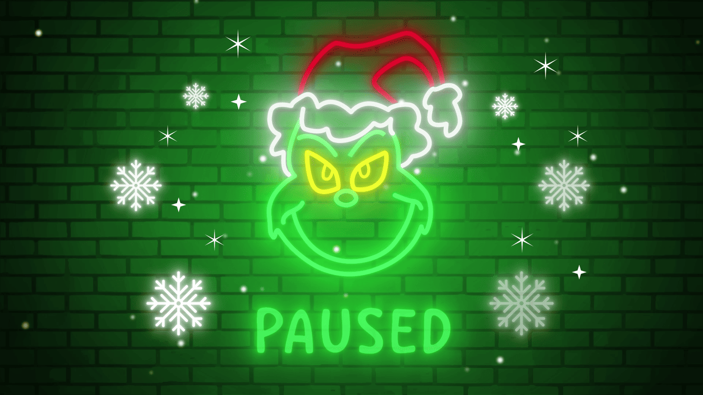 Grinch Neon Stream Overlay – Festive, Playful, Vibrant Design for Twitch, OBS & YouTube