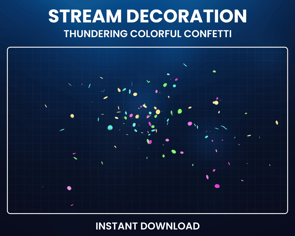 Thundering Confetti Animated Stream Overlays – Streamlabs & OBS Compatible
