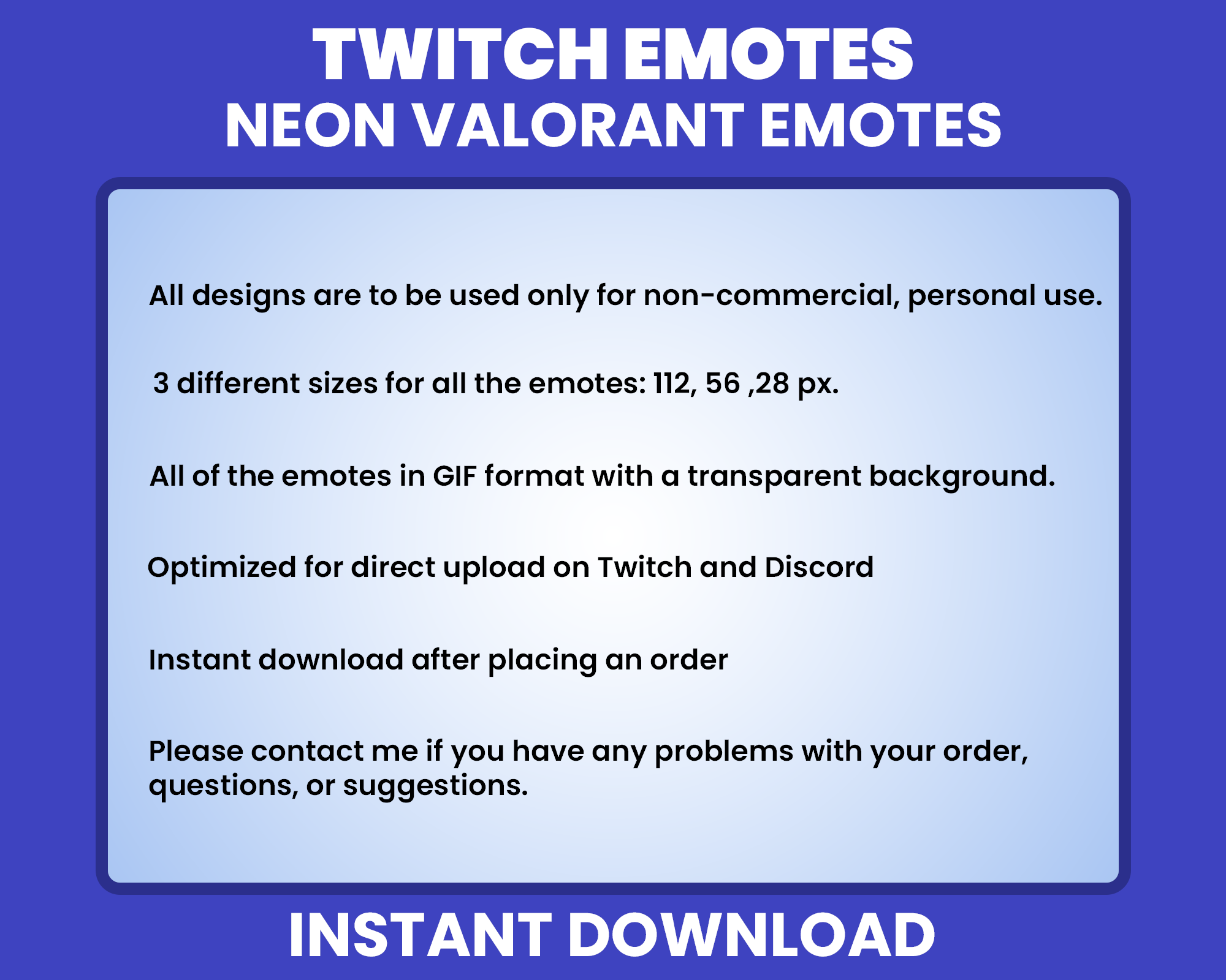 Twitch Stream Emotes – Neon Valorant Chibi Animated Emotes for Gamers