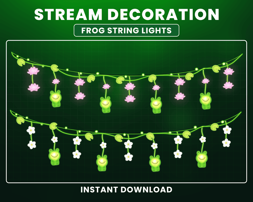 Animated Frog Light Stream Overlay for Twitch and Streamlabs