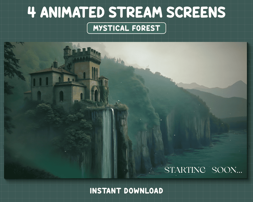 Forest Castle Cliff for Stream Overlay – Epic Overlay for Creators