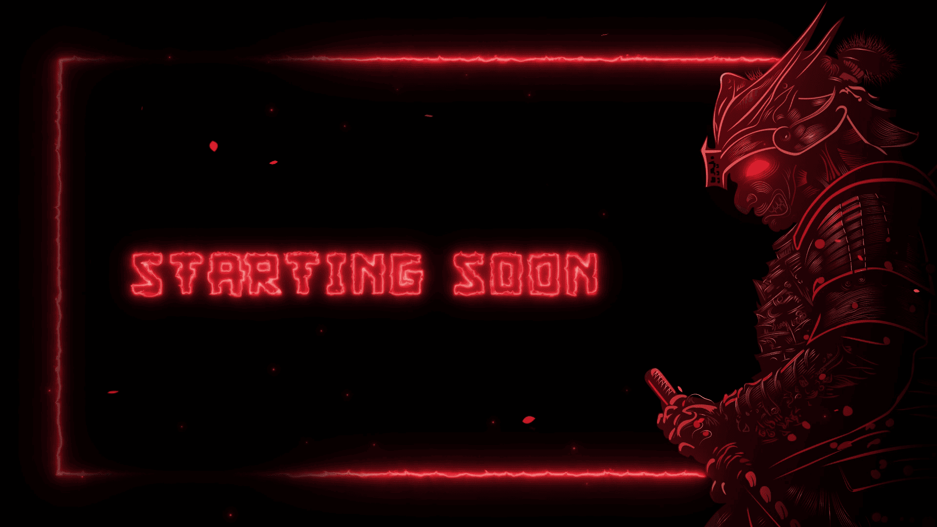 Samurai Black and Red Stream Overlay – Bold, Immersive Design for Twitch & OBS