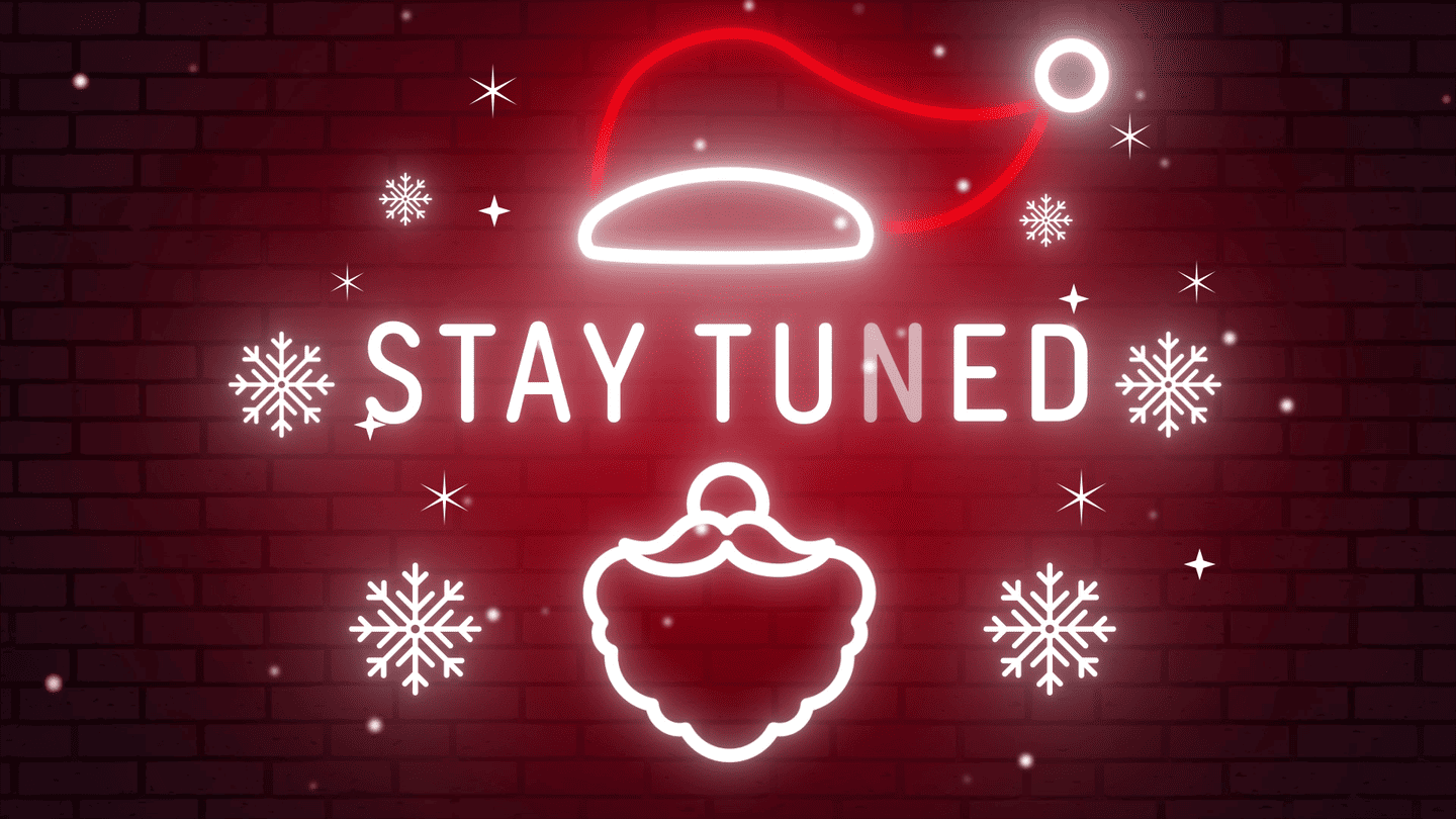 Festive Red Neon Stream Overlay for Christmas Streams – Modern Look for Creators