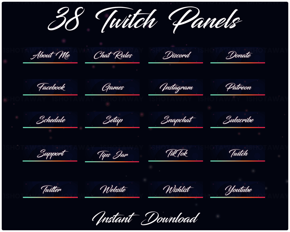 Best Neon Colorful Stream Panels for Twitch, Kick, and Streamlabs